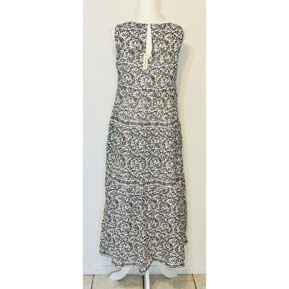NWT Max Studio Size S Ditsy Floral Tiered Fully Lined Maxi Dress Modest Boho - Picture 4 of 12